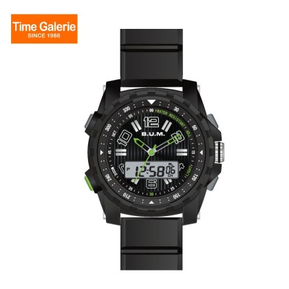 BUM Men BUMWB96502 Analog Digital Sports Black Strap Watch BUM Men BUMWB96502 Analog Digital Sports Black Strap Watch